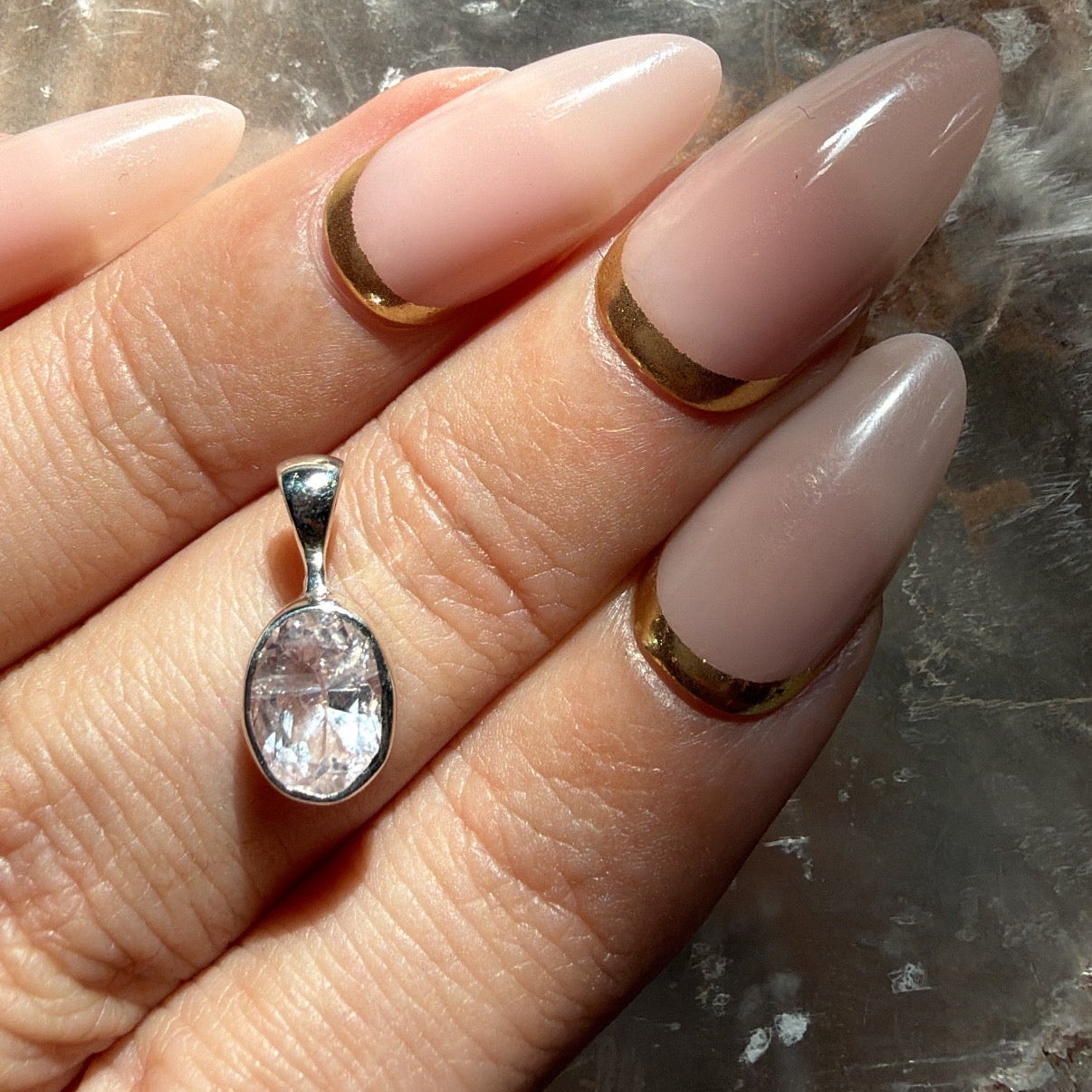 Morganite Sterling Silver Pendant