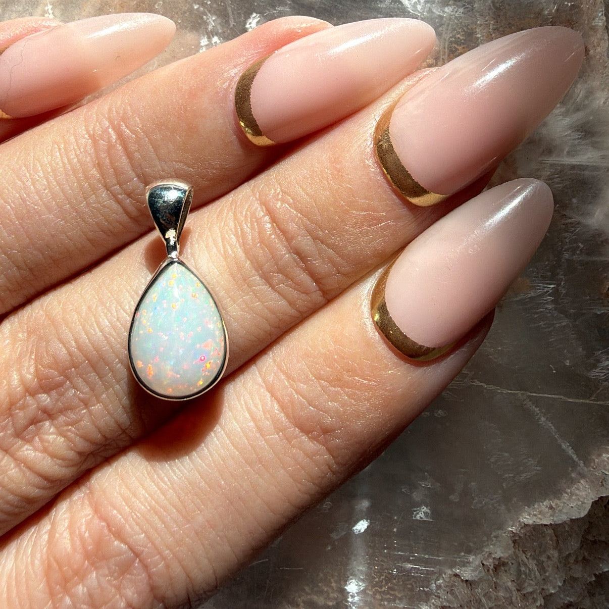 Ethiopian Opal Sterling Silver Pendant